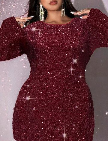 Rochie scurta SHEIN CURVE, rosu