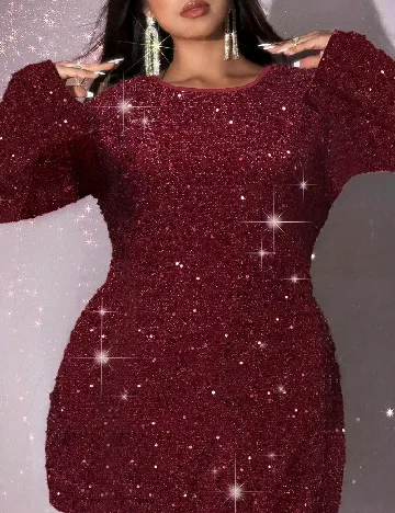 Rochie scurta SHEIN CURVE, rosu