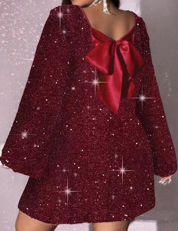 Rochie scurta SHEIN CURVE, rosu