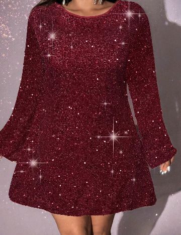 Rochie scurta SHEIN CURVE, rosu