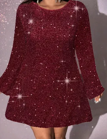 Rochie scurta SHEIN CURVE, rosu