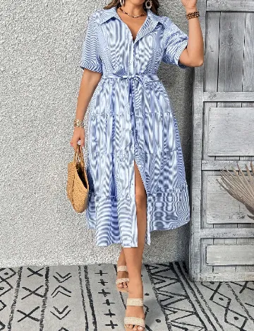 Rochie medie SHEIN CURVE, albastru