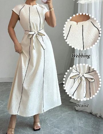 Rochie lunga SHEIN, ecru