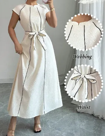 Rochie lunga SHEIN, ecru