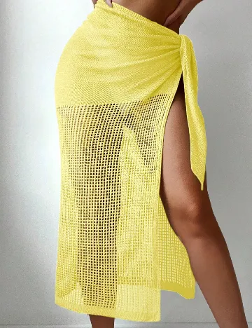 Fusta de plaja SHEIN, galben