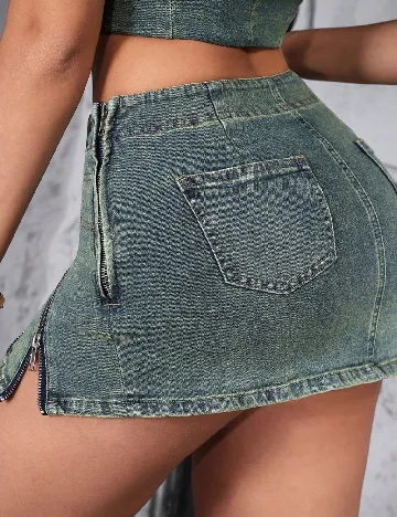 Fusta SHEIN, albastru