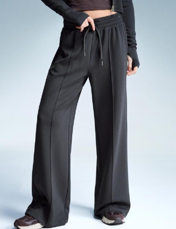 Pantaloni Bershka, gri inchis