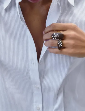 Set Inele 2 bucati Zara, maro