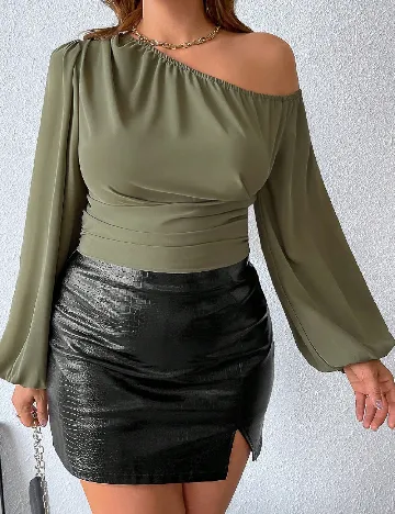 Bluza SHEIN CURVE, verde