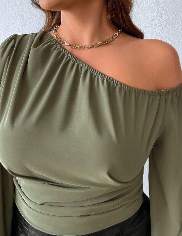 Bluza SHEIN CURVE, verde