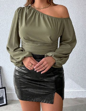 Bluza SHEIN CURVE, verde