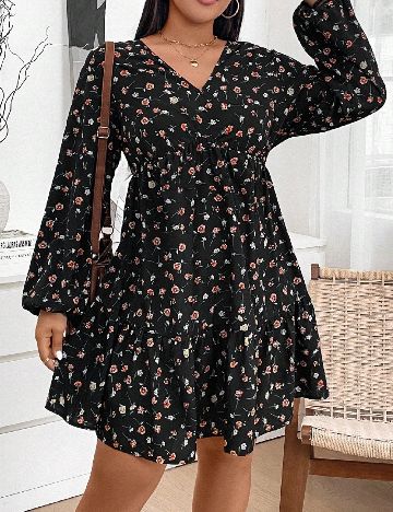 Rochie scurta Emery Rose Curve, negru