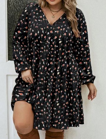 Rochie scurta Emery Rose Curve, negru