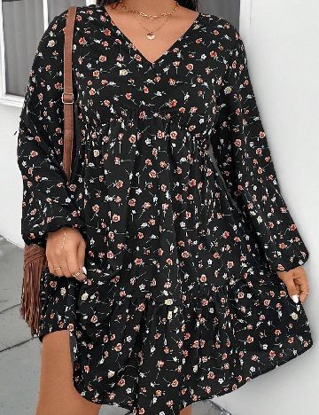 Rochie scurta Emery Rose Curve, negru