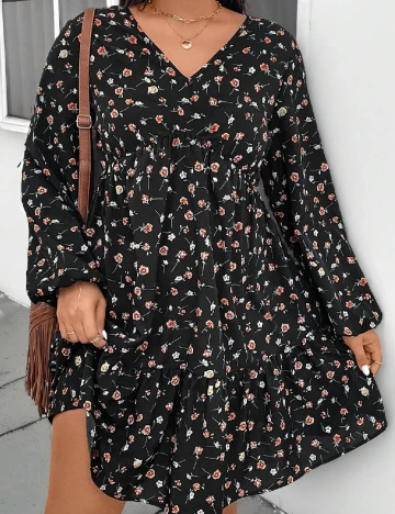 Rochie scurta Emery Rose Curve, negru