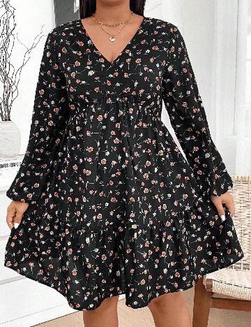 Rochie scurta Emery Rose Curve, negru