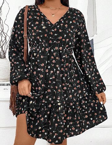 Rochie scurta Emery Rose Curve, negru