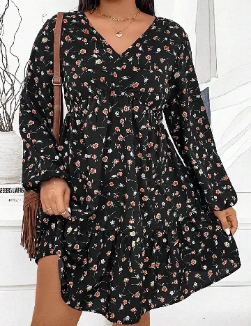 Rochie scurta Emery Rose Curve, negru