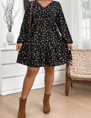 Rochie scurta Emery Rose Curve, negru