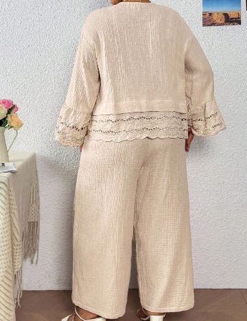 Compleu SHEIN CURVE, crem