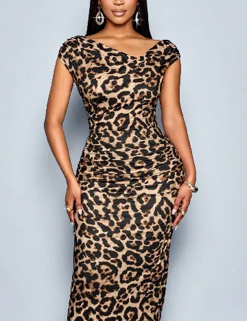 Rochie medie SHEIN, animal print