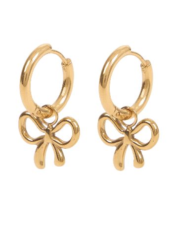 Cercei din otel inoxidabil placat cu aur ACTION, auriu