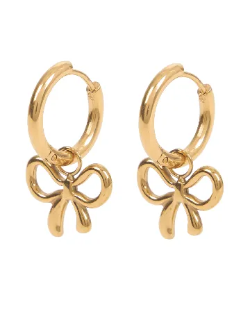 Cercei din otel inoxidabil placat cu aur ACTION, auriu