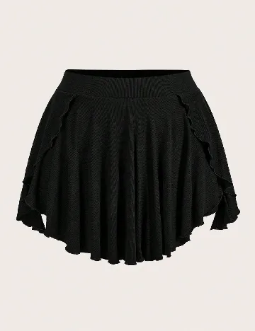 Fusta pantalon SHEIN CURVE, negru