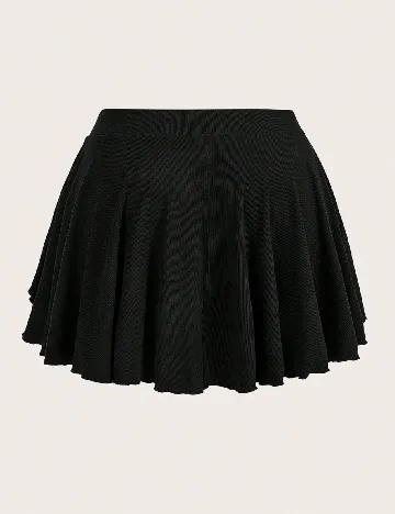 Fusta pantalon SHEIN CURVE, negru