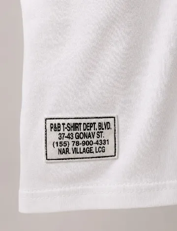 Tricou Pull&Bear, alb