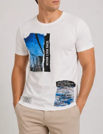 Tricou Pull&Bear, alb