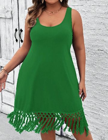 Rochie scurta SHEIN CURVE, verde