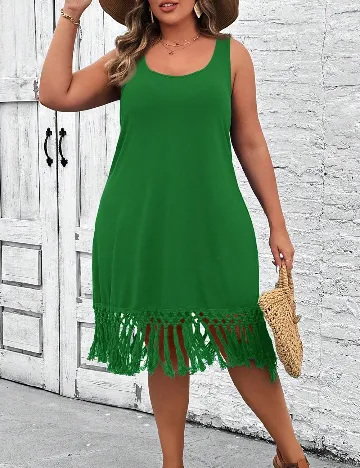 Rochie scurta SHEIN CURVE, verde