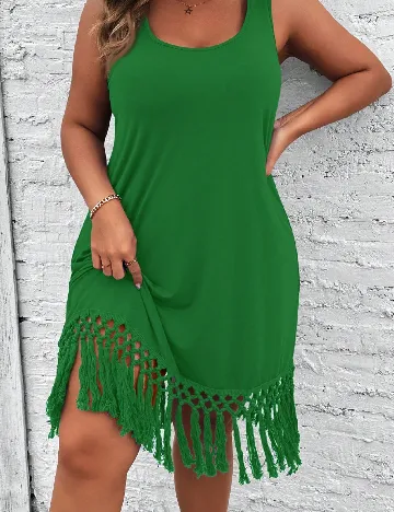 Rochie scurta SHEIN CURVE, verde