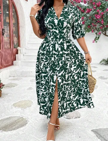 Rochie lunga SHEIN CURVE, verde