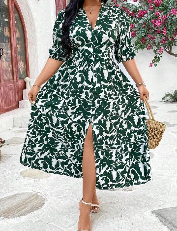 Rochie lunga SHEIN CURVE, verde