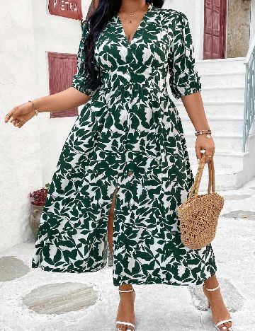 Rochie lunga SHEIN CURVE, verde