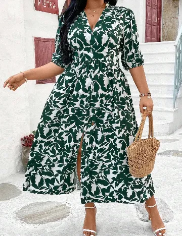 Rochie lunga SHEIN CURVE, verde