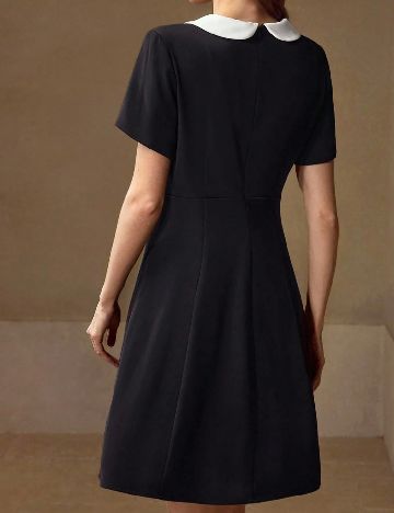 Rochie scurta MOTF, alb/negru