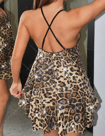 Rochie scurta SHEIN, animal print