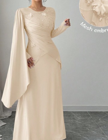 Rochie lunga SHEIN, crem