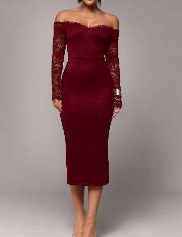 Rochie medie Silquee, rosu