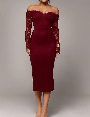 Rochie medie Silquee, rosu