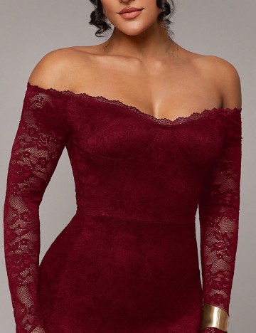 Rochie medie Silquee, rosu