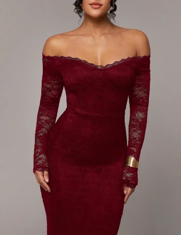 Rochie medie Silquee, rosu