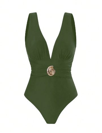 Costum de baie SHEIN, verde