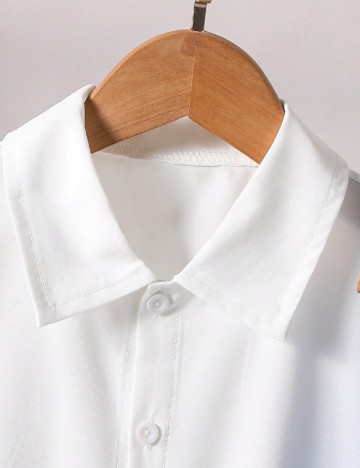 Compleu Shein Kids, albastru/alb