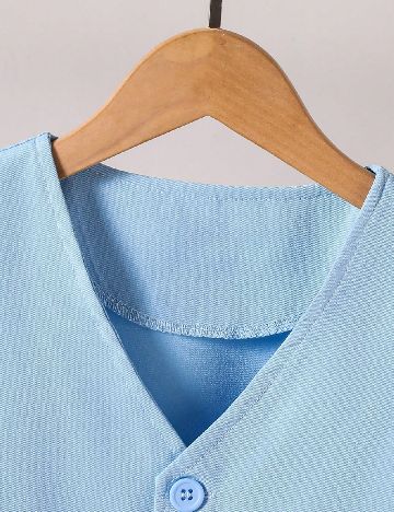 Compleu Shein Kids, albastru/alb