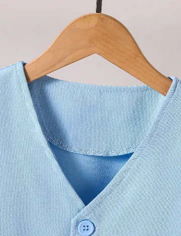 Compleu Shein Kids, albastru/alb