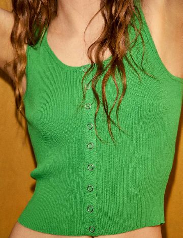 Top Zara, verde
